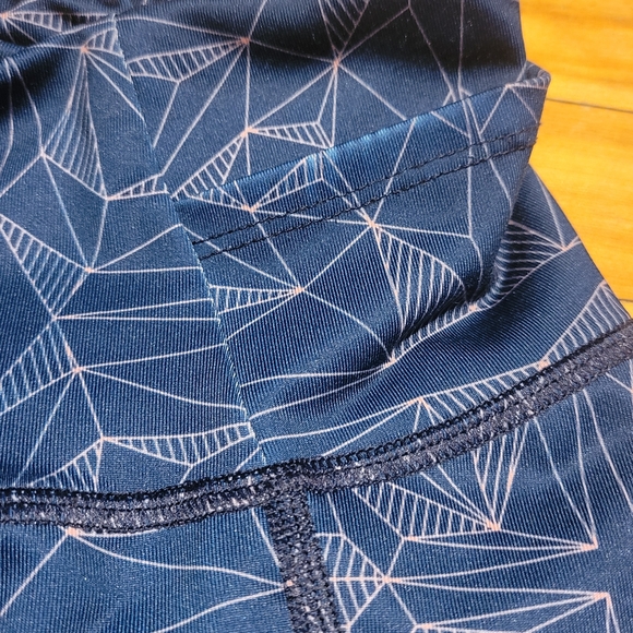 Geometric Patterned Blue Leggings Rose Buddha - Picture 4 of 7